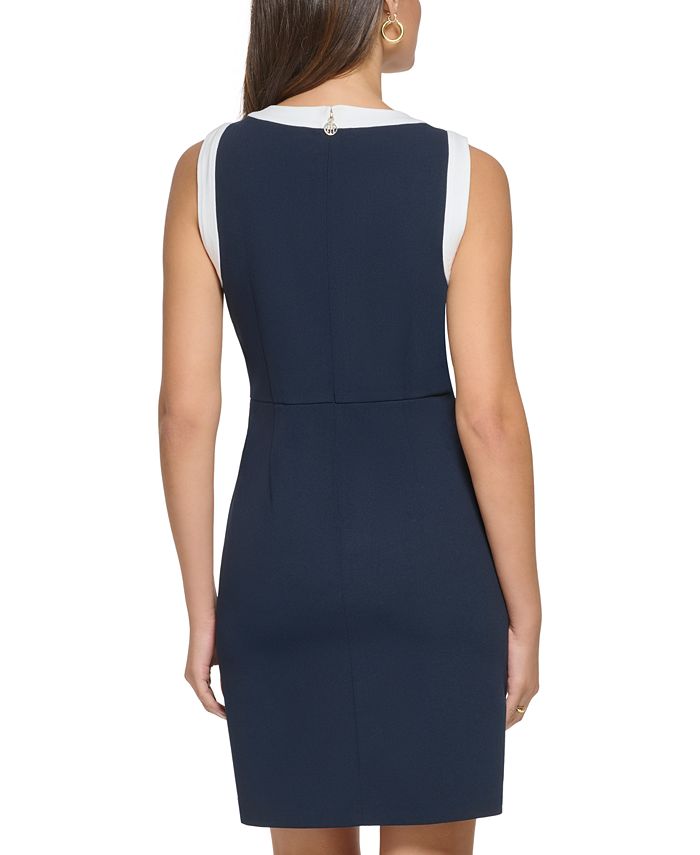 Tommy Hilfiger Women's ButtonFront ContrastTrim Sheath Dress Macy's