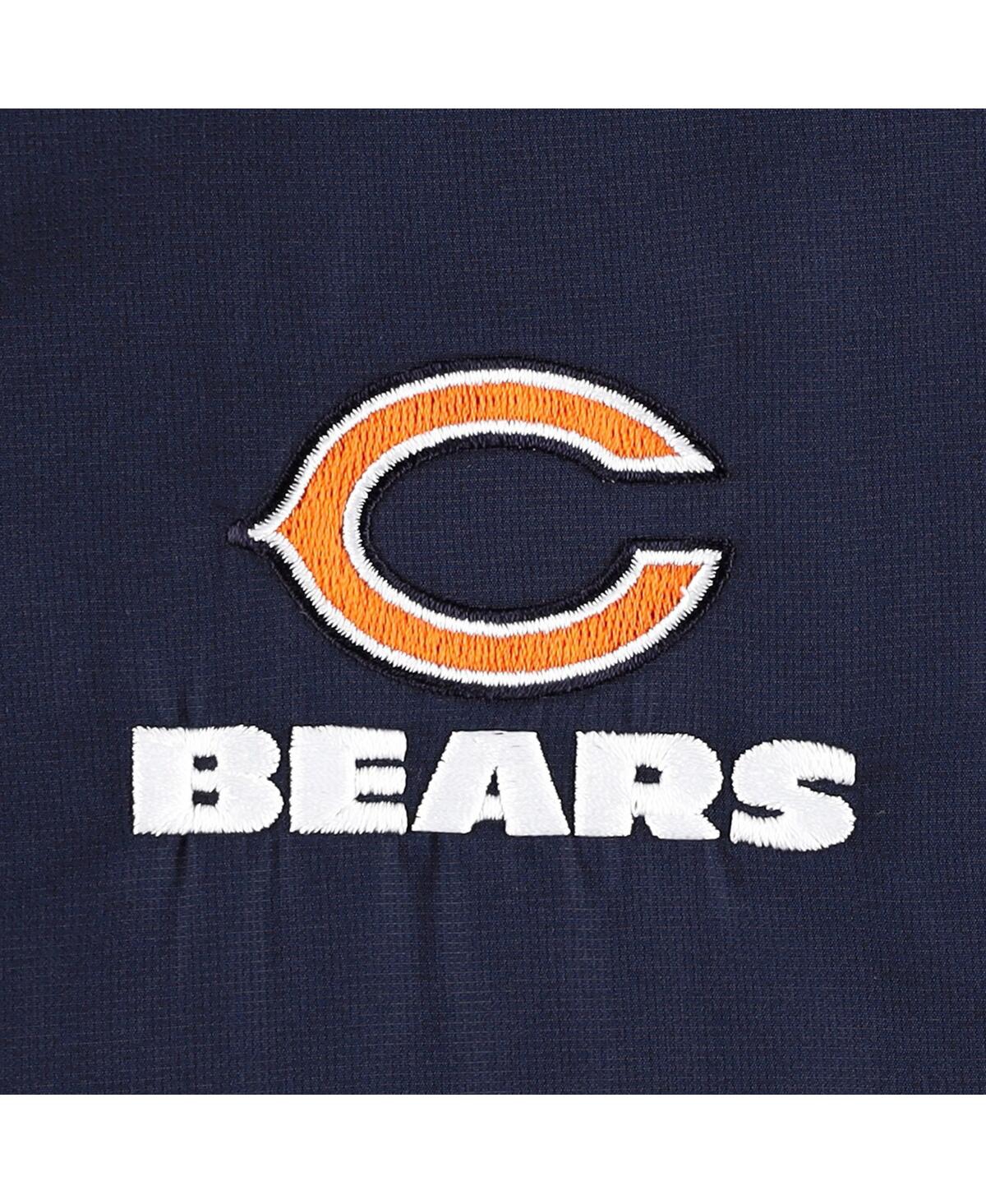 DUNBROOKE MEN'S DUNBROOKE NAVY CHICAGO BEARS HURRICANE RAGLAN FULL-ZIP WINDBREAKER JACKET 