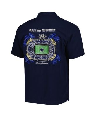 Men's Navy Dallas Cowboys Top of Your Game Camp Button-Up Shirt