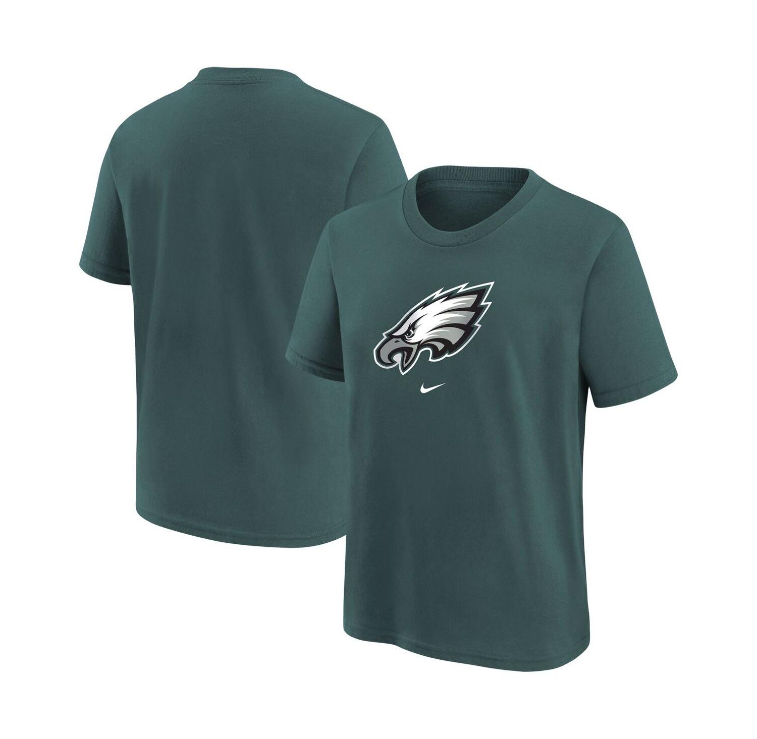 Big Boys Midnight Green Philadelphia Eagles Logo T-shirt