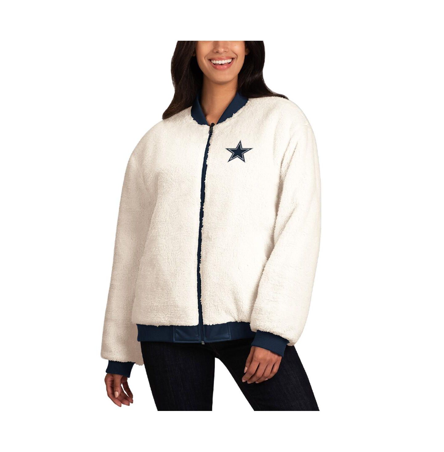 Женская куртка G-III 4Her by Carl Banks Oatmeal, Navy Dallas Cowboys Switchback Reversible Full-Zip — фото 1