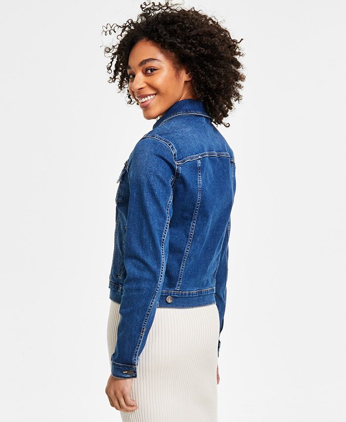 Calvin Klein Jeans Women's Denim Trucker Jacket & Reviews - Jackets ...