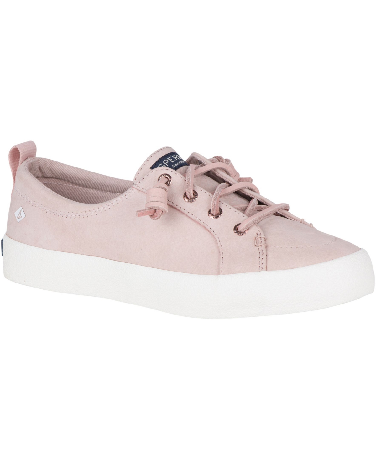 Shop Sperry Women's Crest Vibe Leather Sneakers, Created For Macy's In Rose Dust