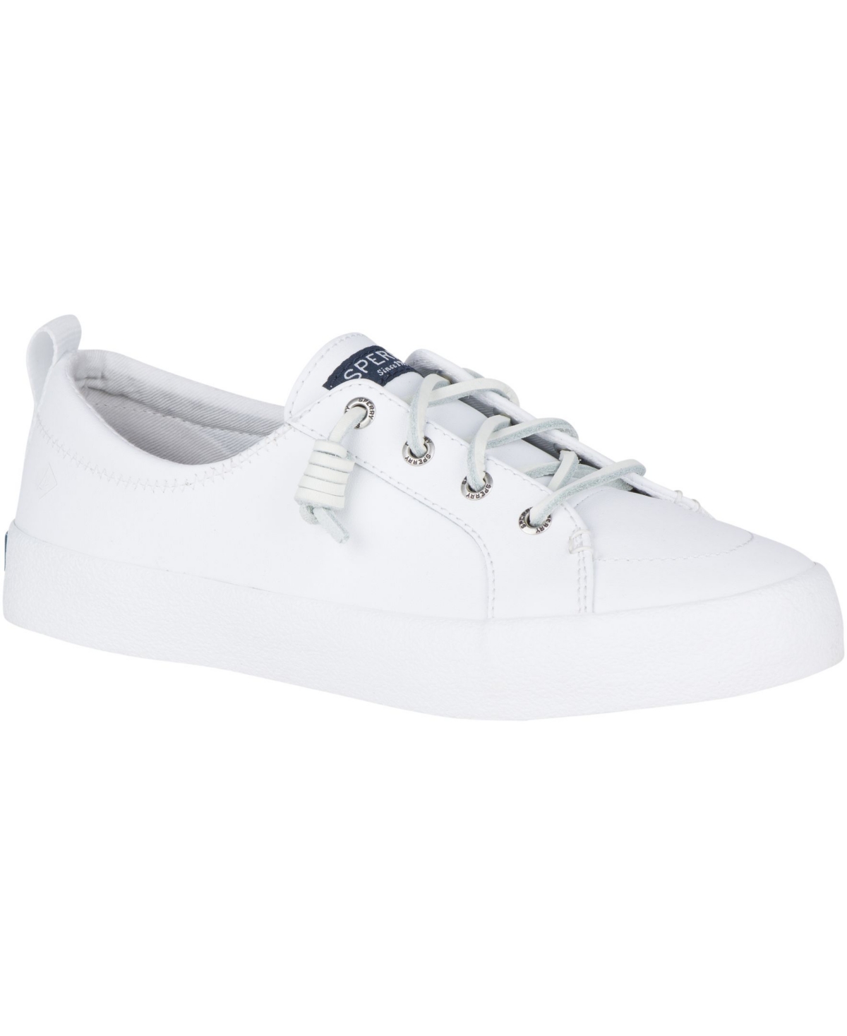 Shop Sperry Women's Crest Vibe Leather Sneakers, Created For Macy's In White