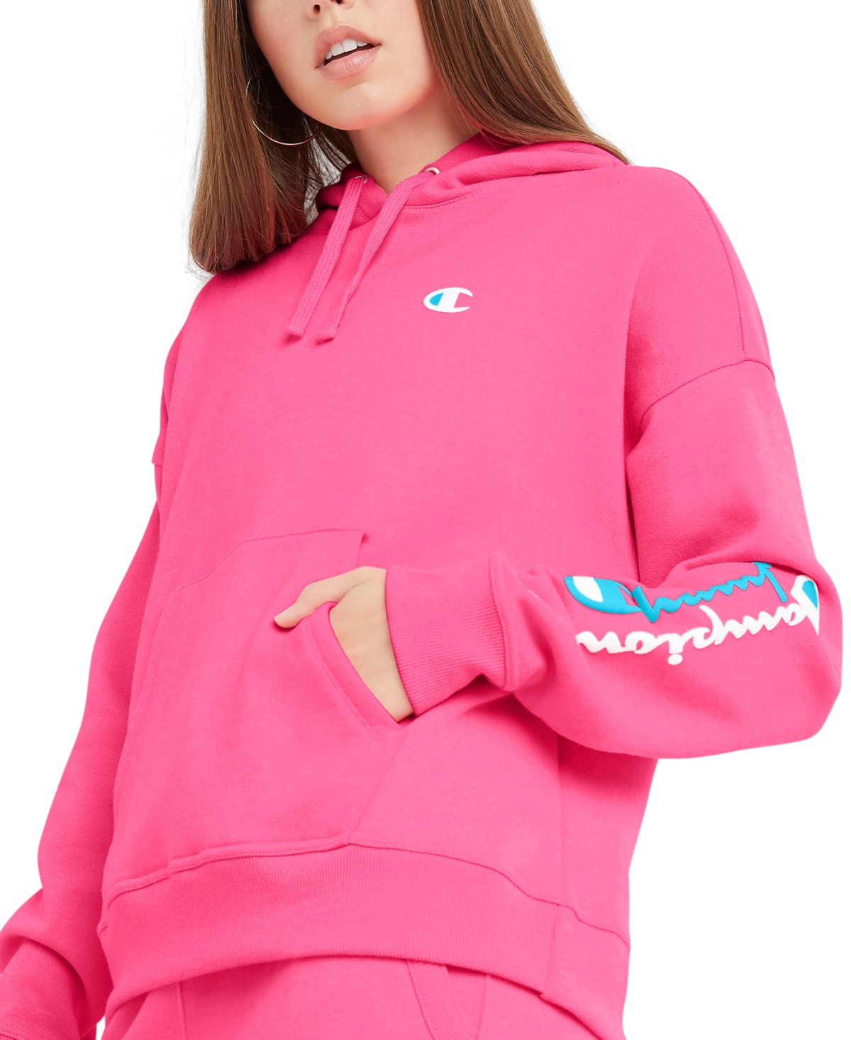 Champion women's powerblend on sale graphic hoodi