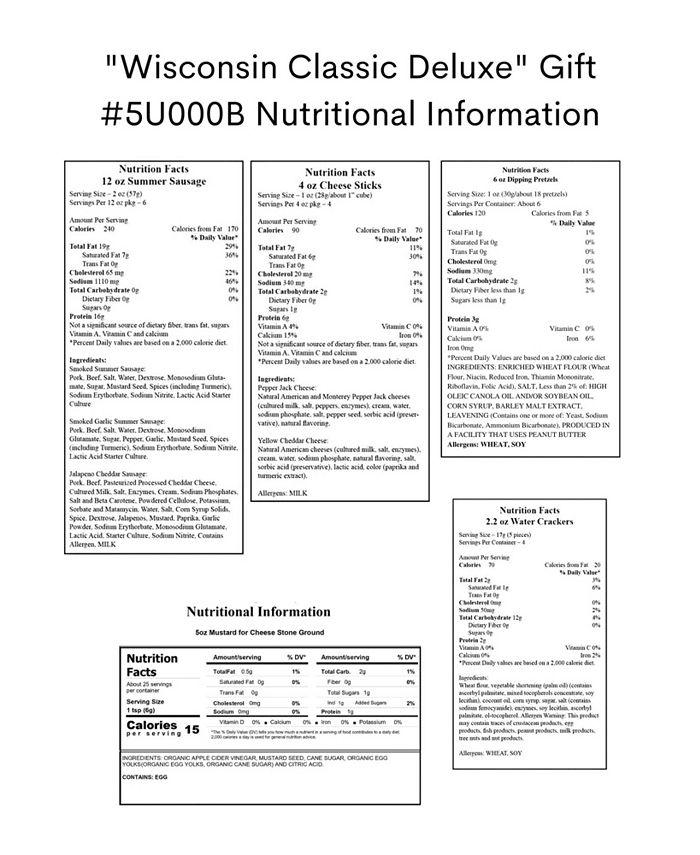 Wisconsin Cheese Company "Wisconsin Classic Deluxe" Gift, Wisconsin