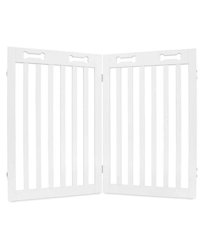 Arf Pets 2Panel Freestanding Dog Gate, Retractable Pet Gate W/Door