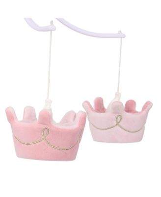 Disney Princesses Pink Crown Musical Baby Crib Mobile Soother Toy