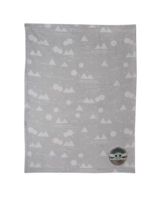 Star Wars Mandalorian The Child/Baby Yoda Gray Fleece Baby Blanket