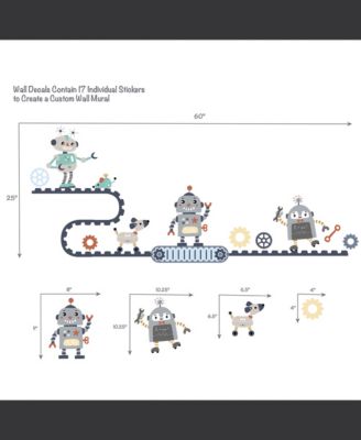 Robbie Robot Gray/Blue Wall Decals