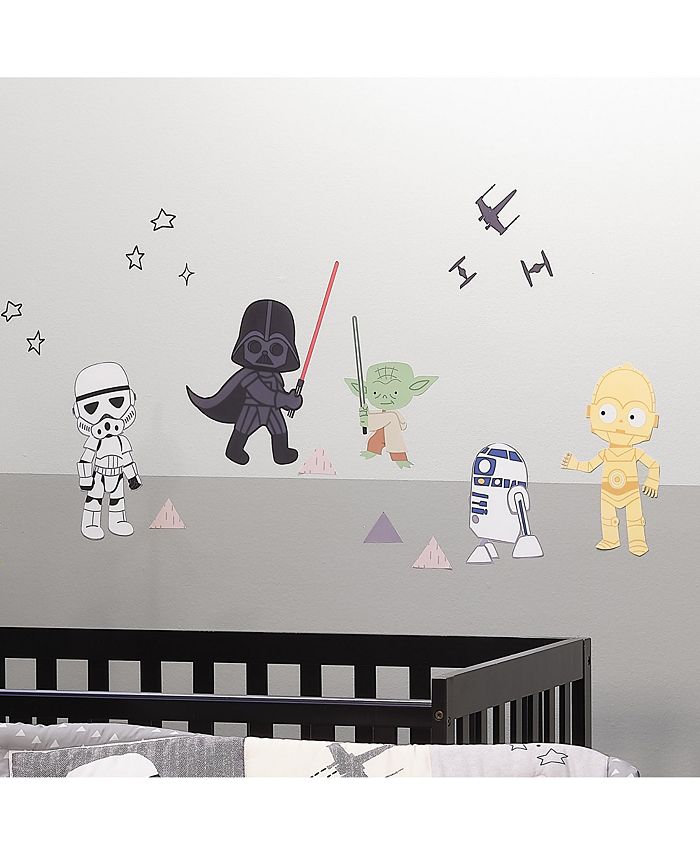 Lambs & Ivy Star Wars Classic Wall Decals Yoda, Darth Vader, R2D2, C