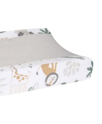 Jungle Friends Soft, Warm & Cozy Safari Changing Pad Cover - Gray