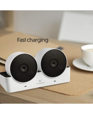 Wasserstein Charging Station Compatible with Cam Outdoor or Indoor, Battery - Dual Charging Slot for Nest Cam (Nest Cam NOT Included)