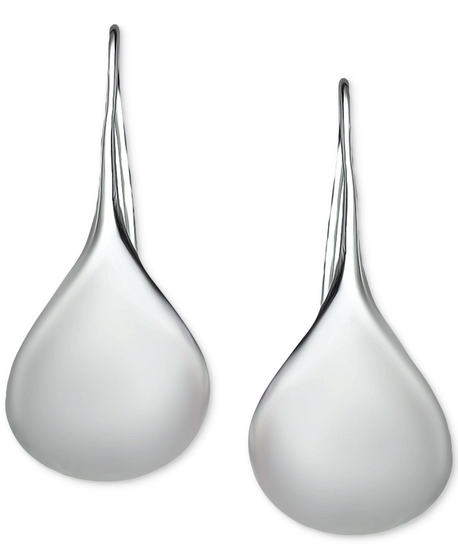 Polished Teardrop Drop Earrings