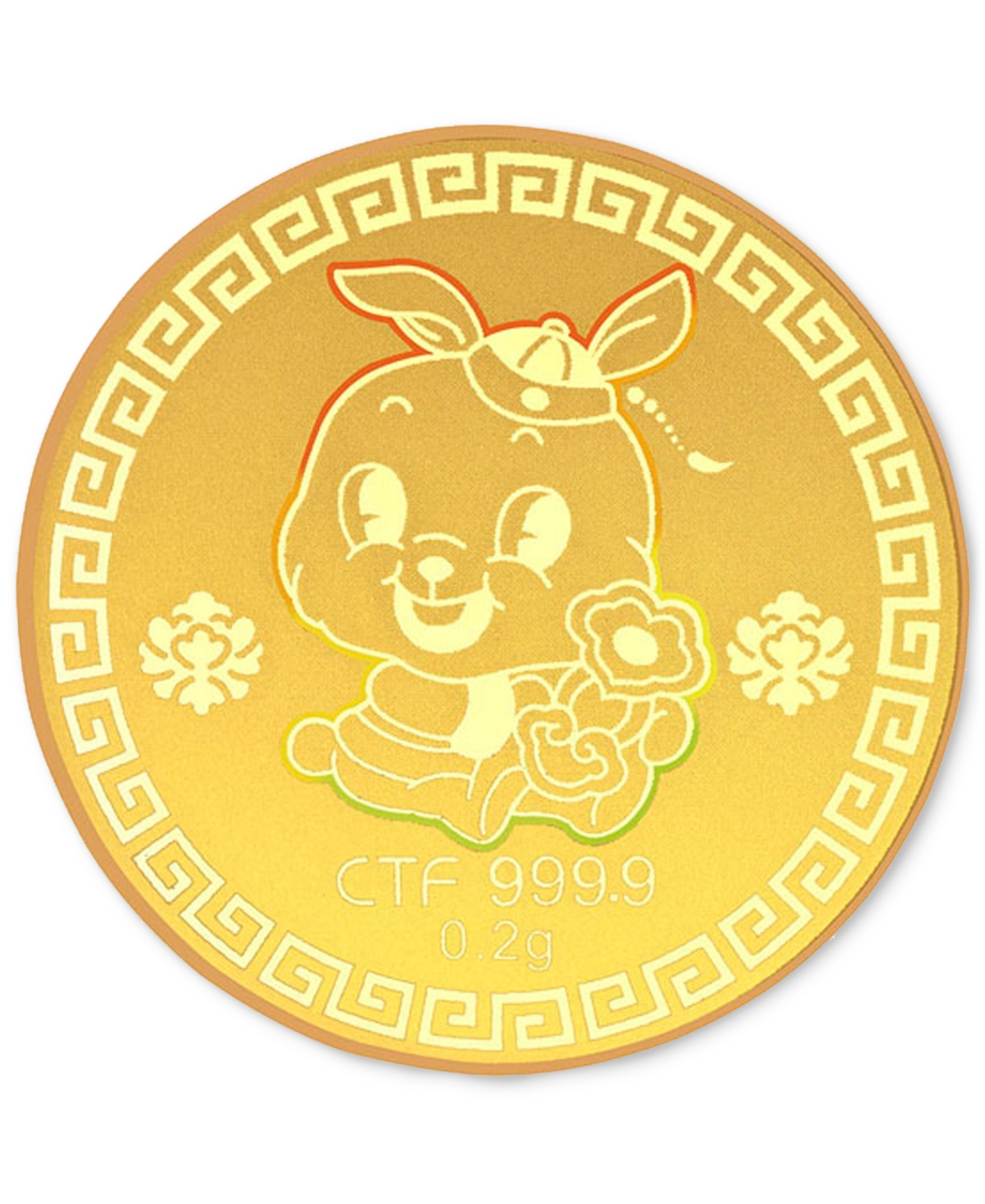 Chow Tai Fook Year Of The Rabbit Coin In 24k Gold