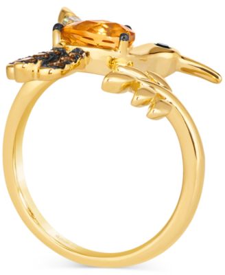 Ювелирная коллекция Le Vian® Cinnamon Citrine & Diamond Hummingbird из золота 14 карат с корицей и бриллиантами