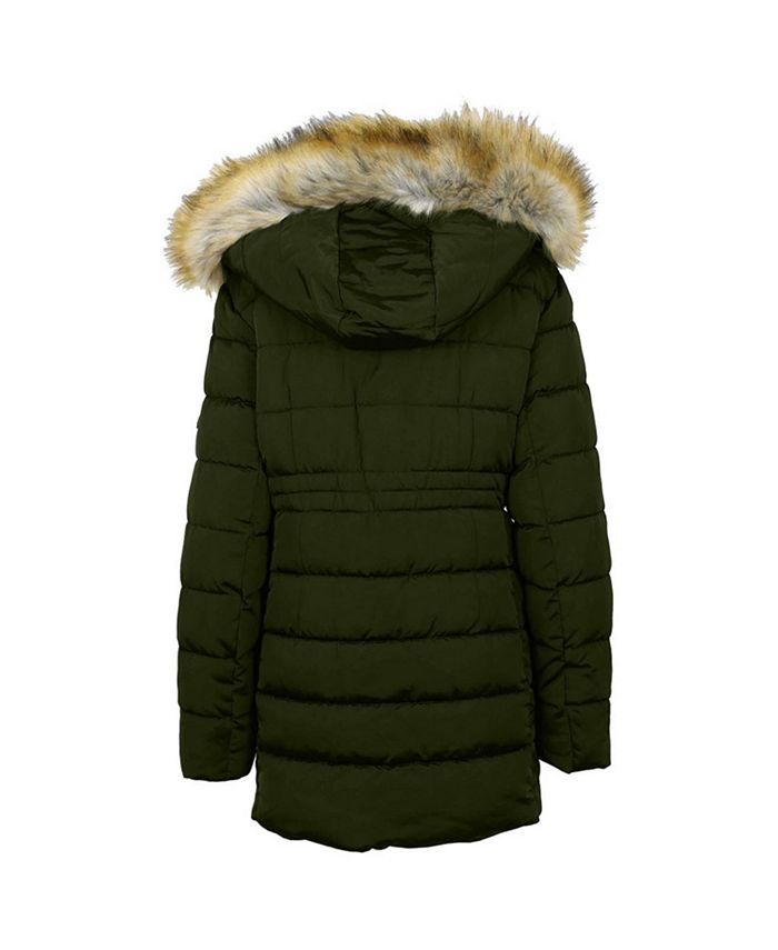 Galaxy By Harvic Women's Heavyweight Parka Coat with Detachable Faux ...