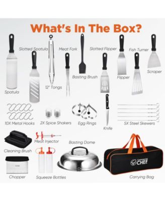 36 Piece Stainless Steel Griddle Accessories Kit for Blackstone and Other Griddles