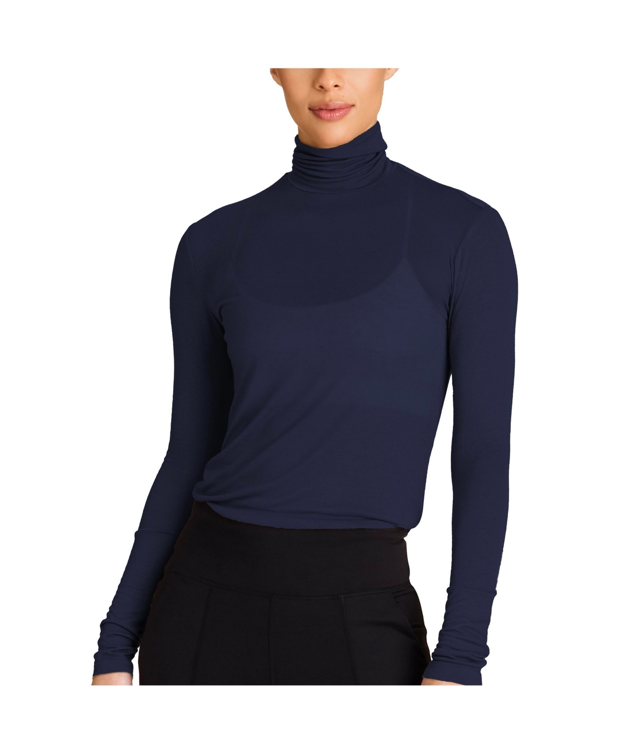  Alala Regular Size Adult Women Washable Cashmere Turtleneck Long Sleeve T-Shirt