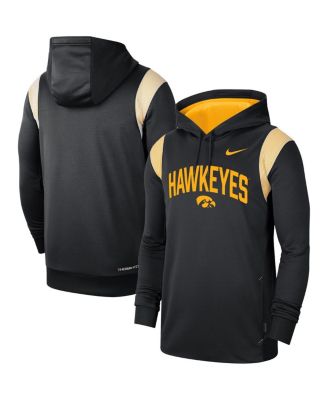 Men's Black Iowa Hawkeyes 2022 Game Day Sideline Performance Pullover Hoodie