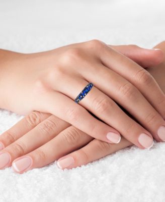 Lab Grown Spinel and Cubic Zirconia Pave Fashion Ring (1 3/4 ct. t.w. and 3/4 ct. t.w.)  in 14 Karat Rose Gold Over Sterling Silver