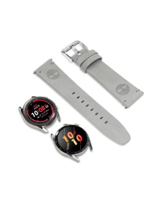 Unisex Ashby Gray Genuine Leather Universal Smart Watch Strap 22mm