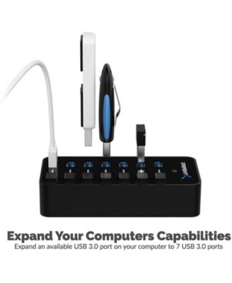 HB-BUP7 Individual Power Switches & LEDs 7-Port USB 3.0 Hub