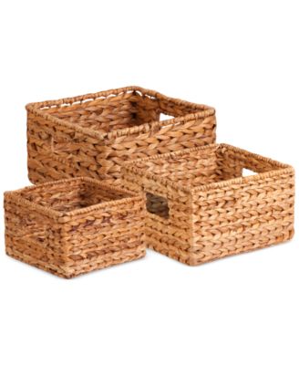 Honey Can Do - 3-Piece Nesting Water Hyacinth, Basket Set
