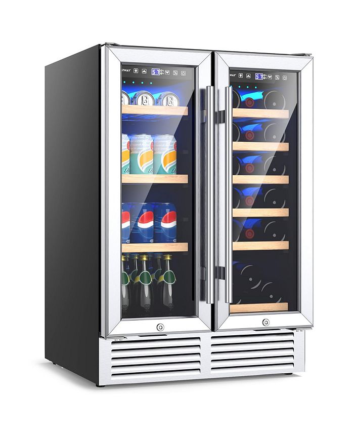 Costway 24'' Dual Zone Wine and Beverage Cooler Refrigerator Macy's