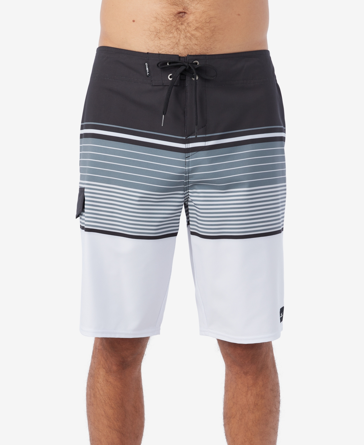 Shop O'neill Men's Lennox 21" Stripe Board Shorts In White
