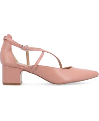 Women's Galvinn Strappy Pointed Toe Block Heel Pumps