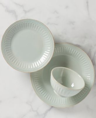 French Perle Groove 12 Pc. Dinnerware Set, Service for 4