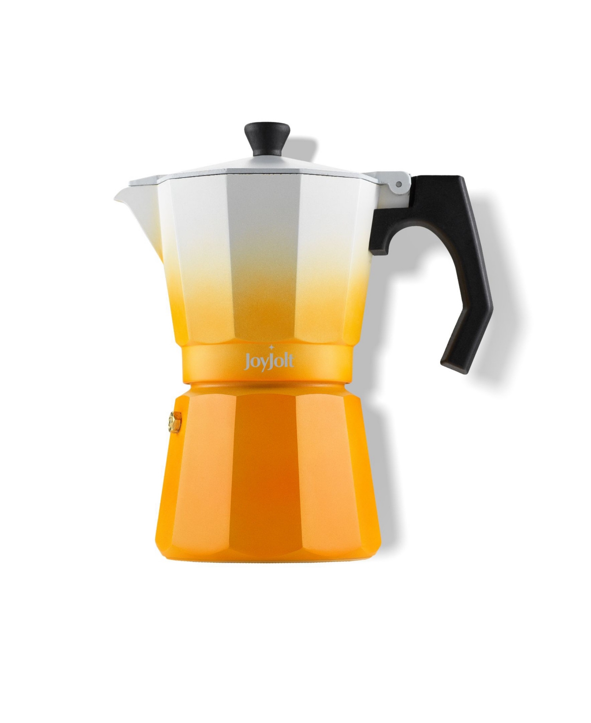 Shop Joyjolt Italian Moka Pot 6 Cup Capacity Stovetop Aluminium Espresso Maker In Orange