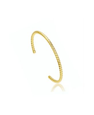 Elegant 14K Gold Plated Beaded Cuff Bracelet