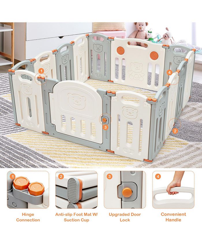 Costway 14 Panel Foldable Baby Playpen Kids Activity Center Macy's