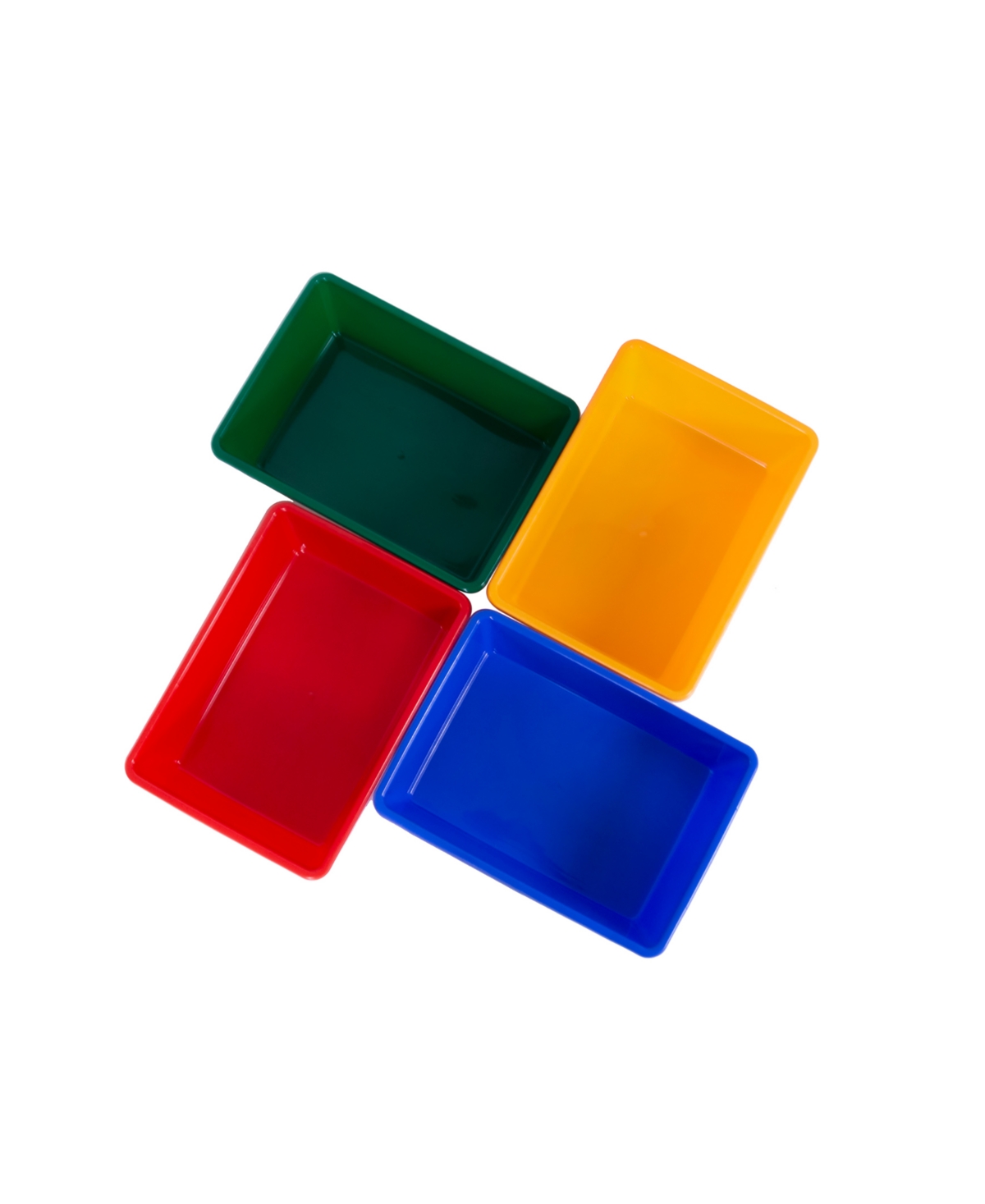 Toy Organizer Bins, Pack of 4 - Primary Red, Yellow, Blue, Green