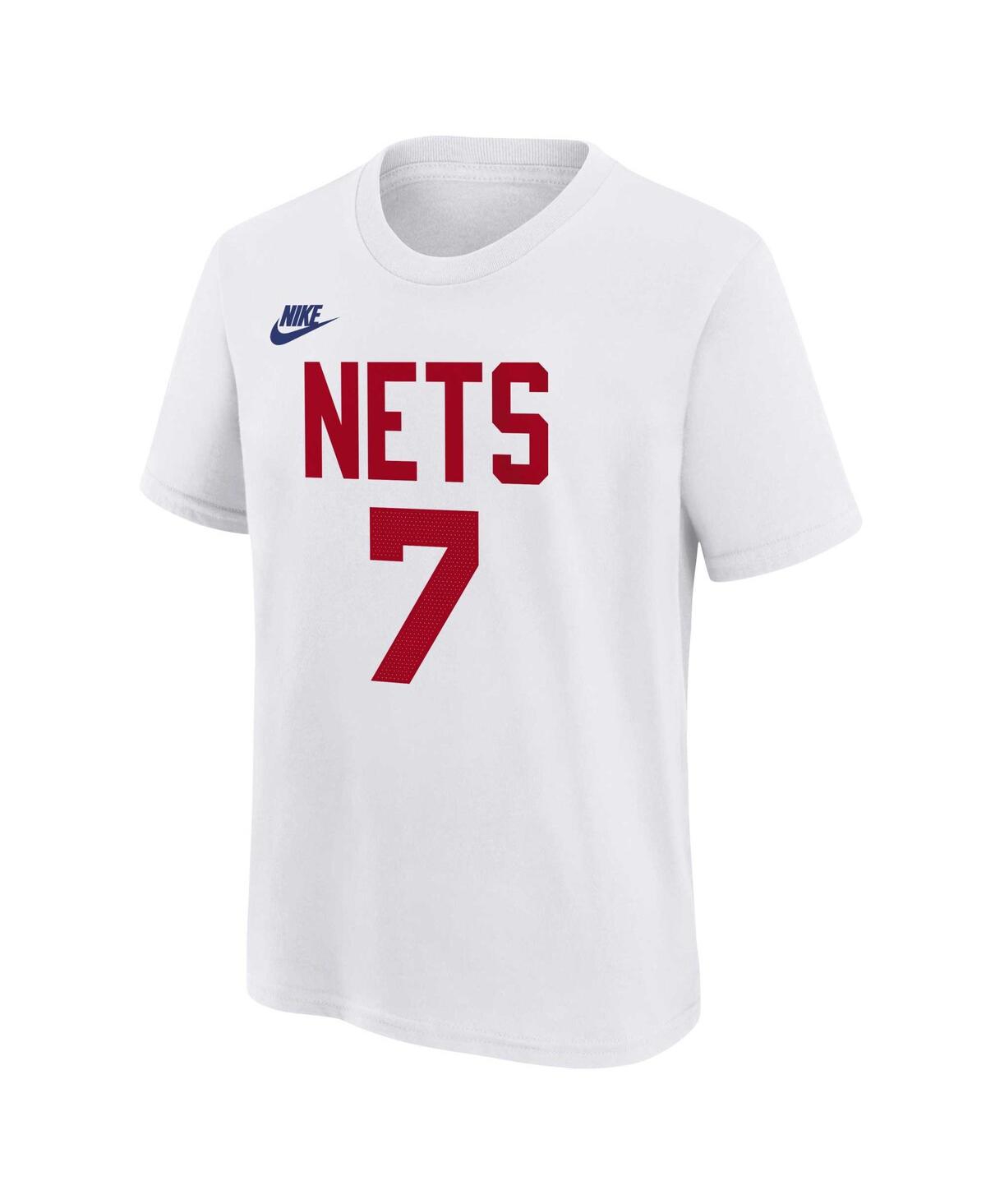 Shop Nike Little Boys  Kevin Durant White Brooklyn Nets 2022/23 Classic Edition Name And Number T-shirt