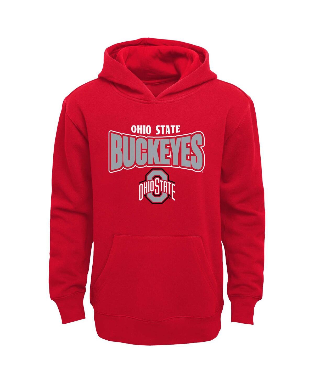 Outerstuff Babies' Little Boys And Girls Scarlet Ohio State Buckeyes Draft Pick Pullover Hoodie