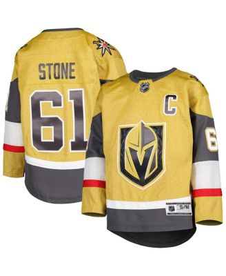 Big Boys and Girls Mark Stone Gold Vegas Golden Knights Home Captain Patch Premier Player Jersey