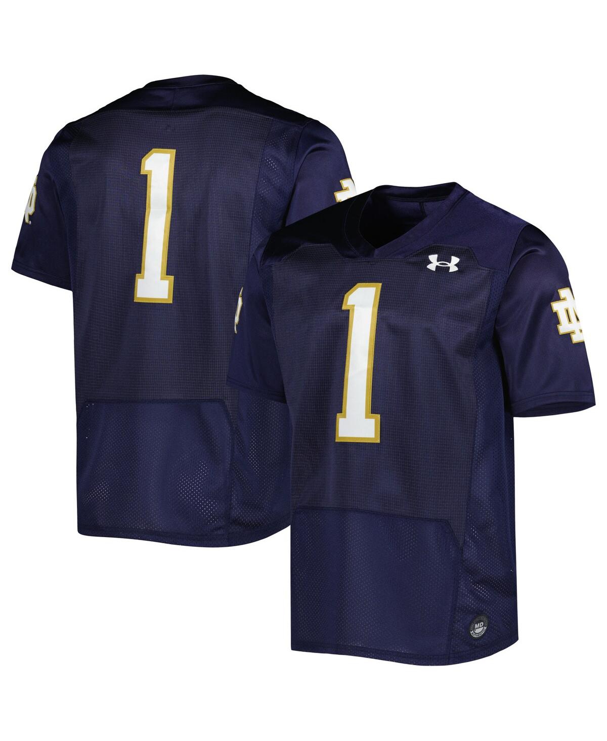 Men's Under Armour #1Notre Dame Fighting Irish Premier Limited Jersey - Navy