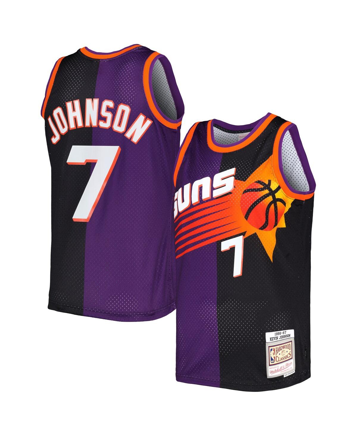 Men's Mitchell & Ness Kevin Johnson Black Phoenix Suns Hardwood Classics 1996-97 Split Swingman Jersey - Black