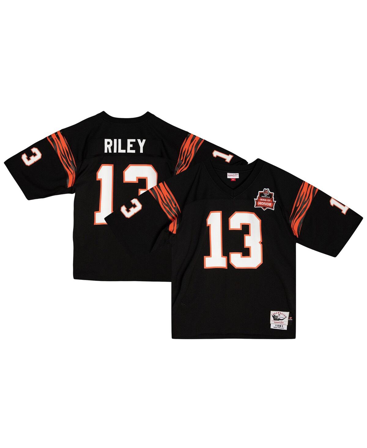 Men's Mitchell & Ness Ken RileyCincinnati Bengals 1981 Authentic Retired Player Jersey - Black