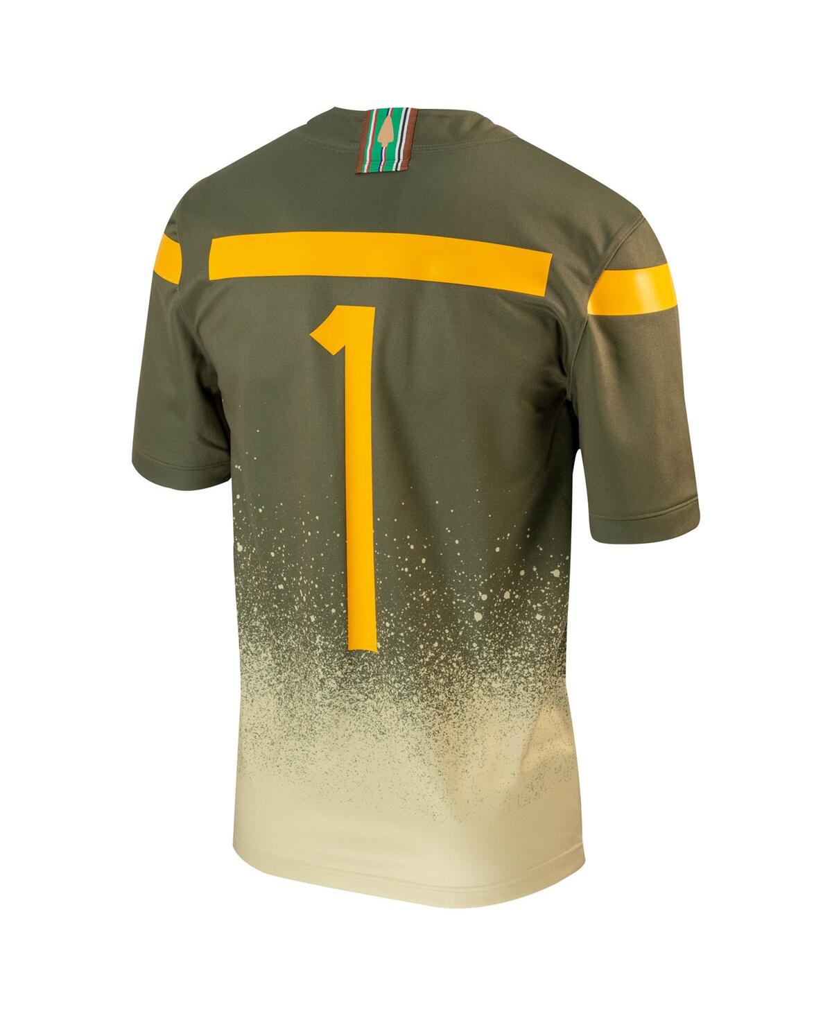Men's Nike #1 Olive Army Black Knights 1st Armored Division Old Ironsides Untouchable Football Jersey