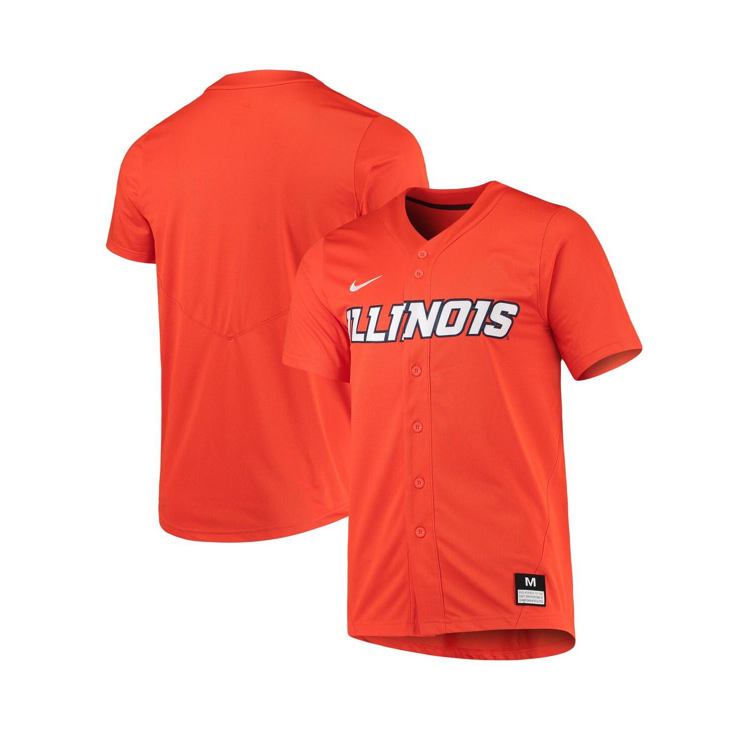 Men's Orange Illinois Fighting Illini Replica Baseball Jersey