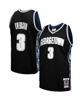 Men s Mitchell Ness Allen Iverson Black Georgetown Hoyas Player Swingman Jersey Macy s