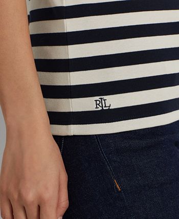 Lauren Ralph Lauren Petite Striped Crewneck T-Shirt & Reviews 