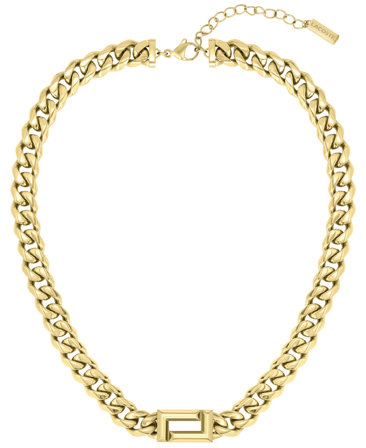 Lacoste Men's Curb Chain Necklace In Gold