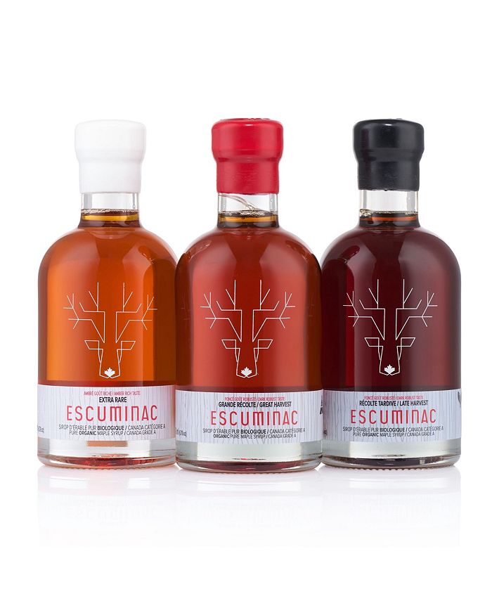 Escuminac Canadian Maple Syrup Set 100 Pure & Organic, Including our 3