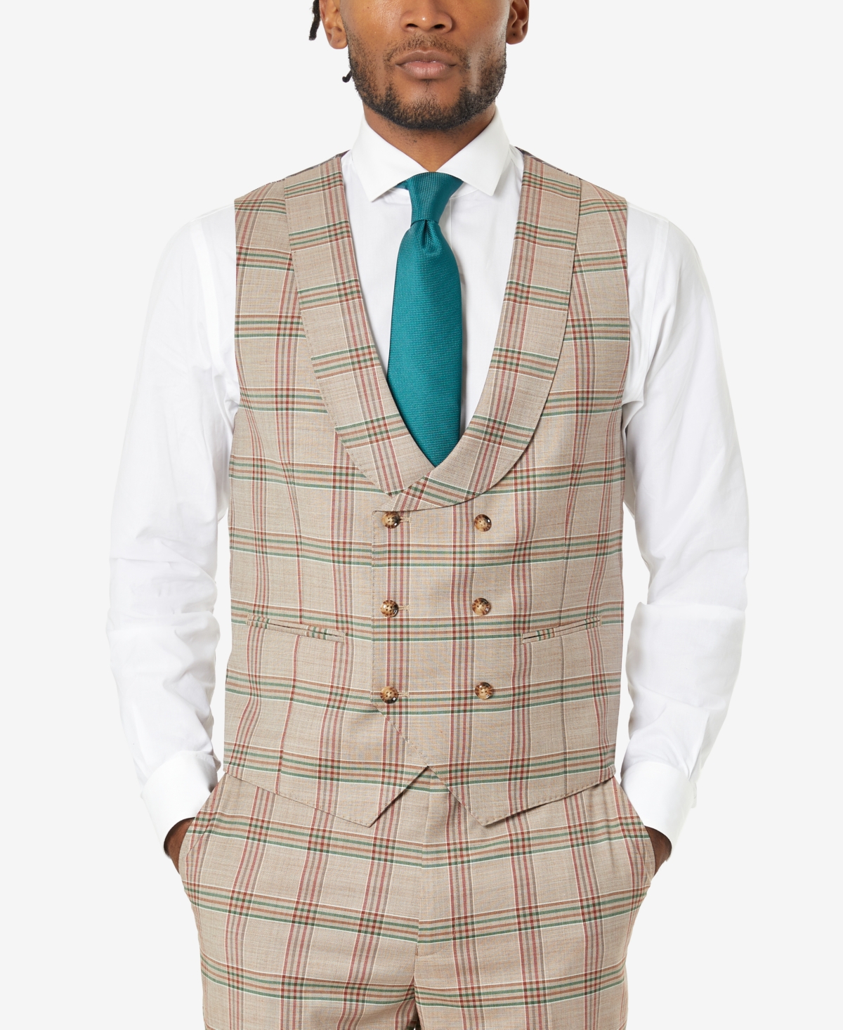 Edwardian Men’s Shirts, Vests, Sweaters Tayion Collection Mens Classic-Fit Wool Blend Suit Vest $36.99 AT vintagedancer.com