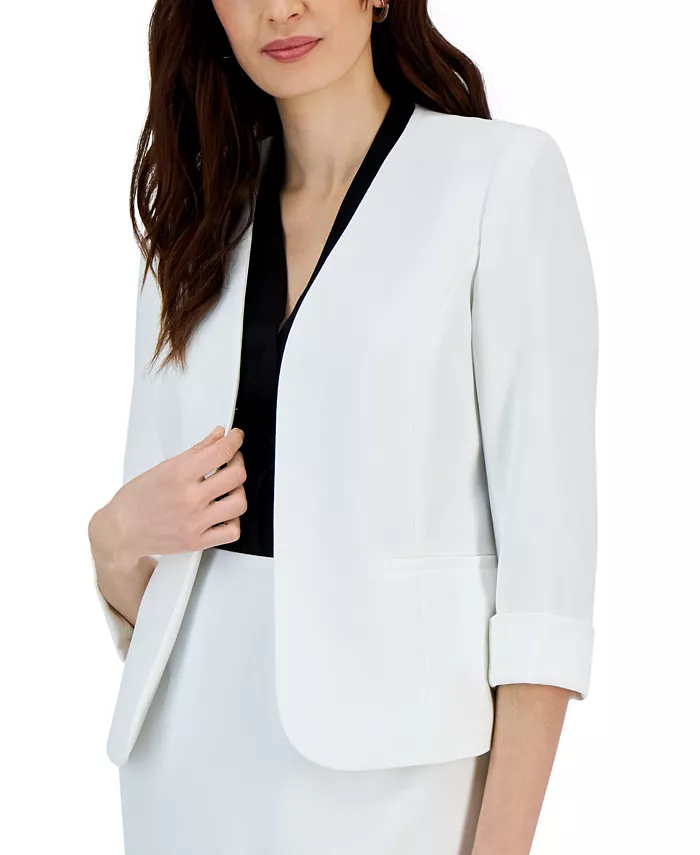 Women's Stretch Crepe Open-Front Blazer Regular & Petite - thumbnail 5